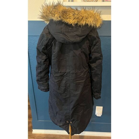 Uoiuxc Women's Hooded Winter Coat Warm Fleeced Lined Parka Long Jackets - Picture 4 of 8